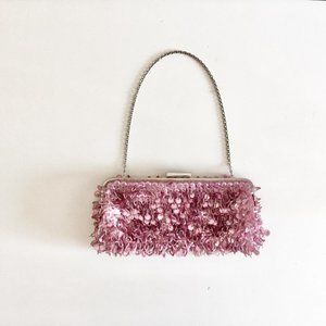 BCBGMaxAzria Pink Sequin Clutch